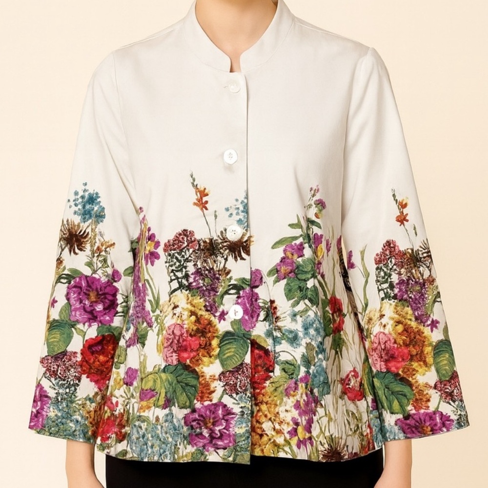 Norm Thompson Escape From The Ordinary Cotton Lined Button Jacket